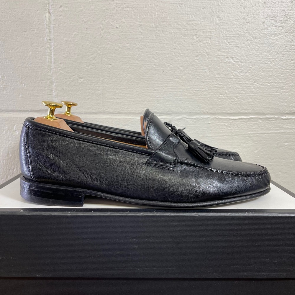 Allen Edmonds Urbino 49190 Black Leather Tassel Loafers Dress Shoes Men's 9.5 D